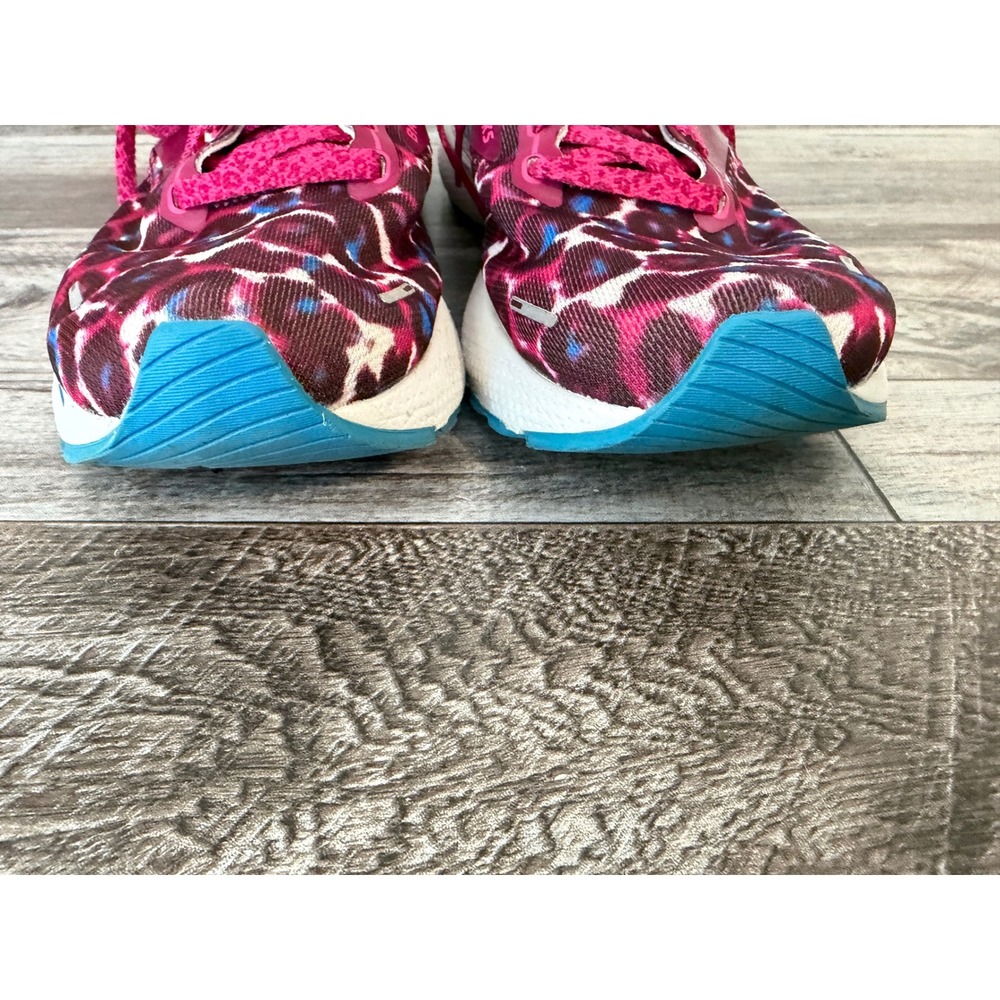Brooks Adrenaline GTS 22 Size 11 Pink Leopard Print Athletic Running Shoes - Picture 5 of 11